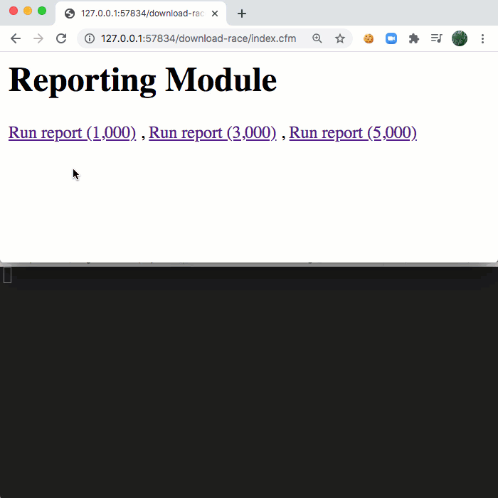 Report generation in Lucee CFML.