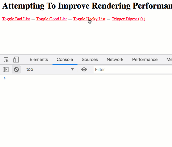 Two-phase rendering of a large ng-repeat list is very snappy in AngularJS 1.2.22.